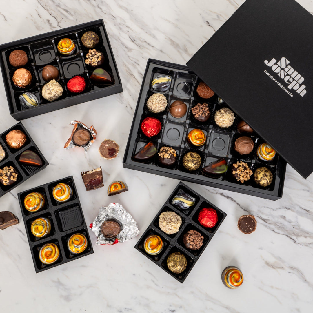 Milk truffles & chocolates selection