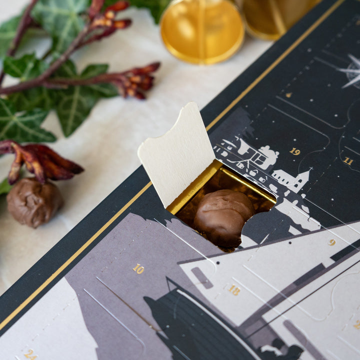 Dark Champagne Truffle Advent Calendar - Salcombe Yawl