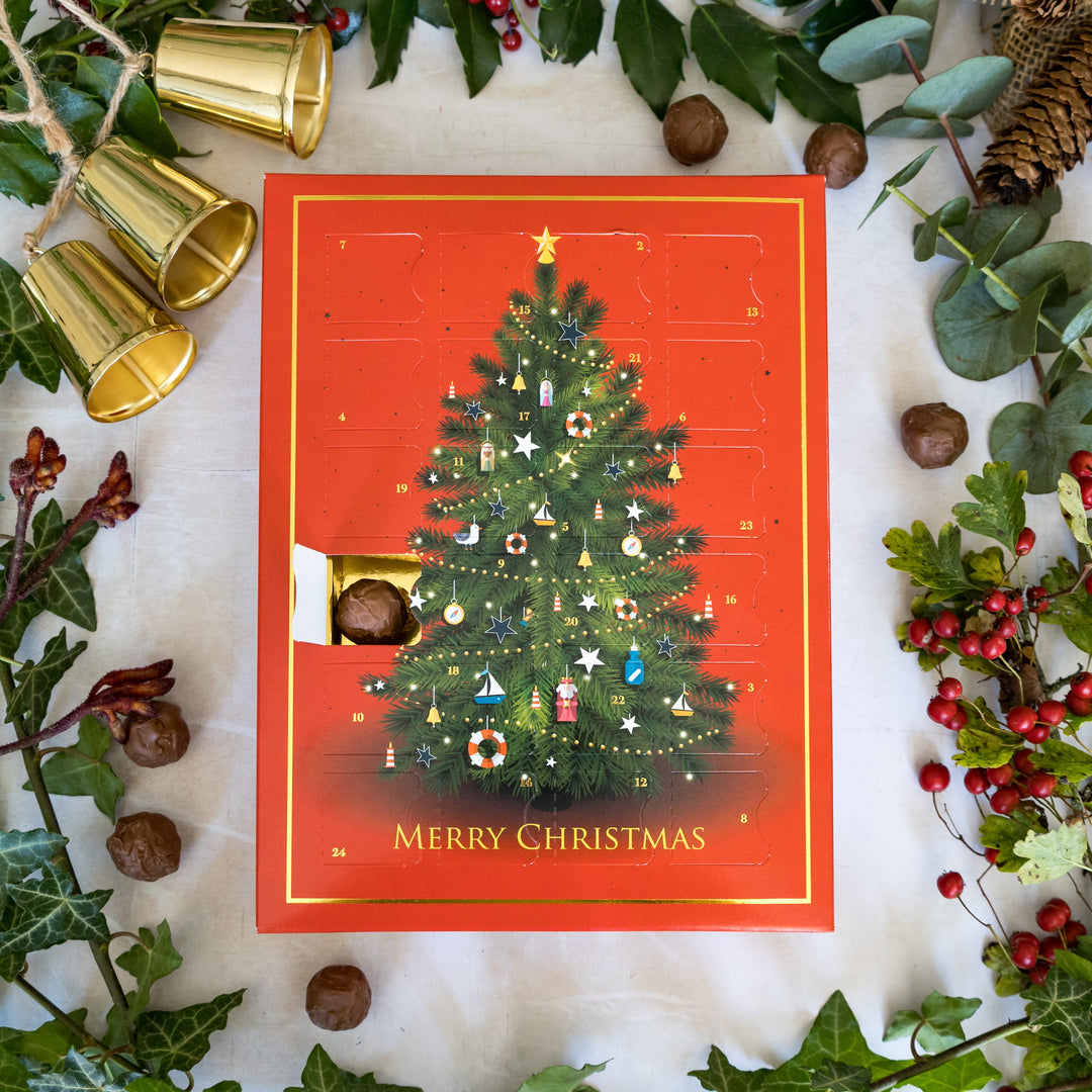 Butter Caramel Truffle Advent Calendar - Red Christmas Tree