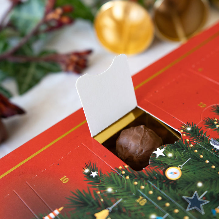 Butter Caramel Truffle Advent Calendar - Red Christmas Tree