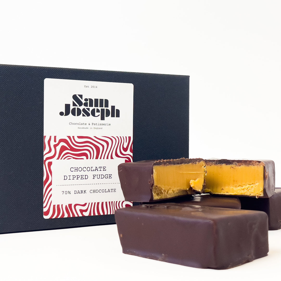 70% Dark chocolate dipped fudge