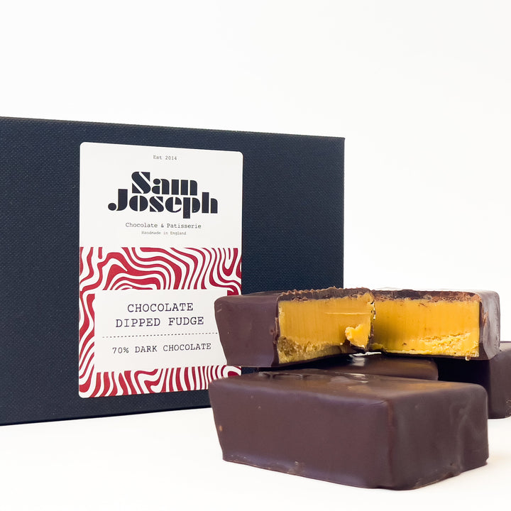 70% Dark chocolate dipped fudge