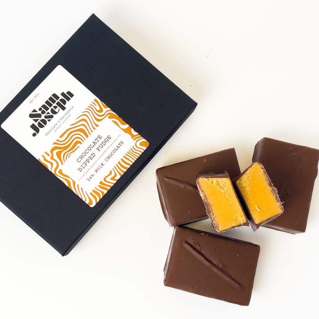 34% Milk chocolate dipped fudge