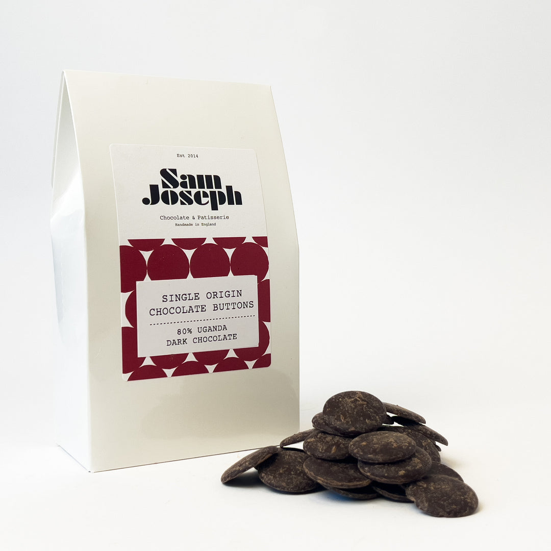 80% Uganda dark chocolate buttons