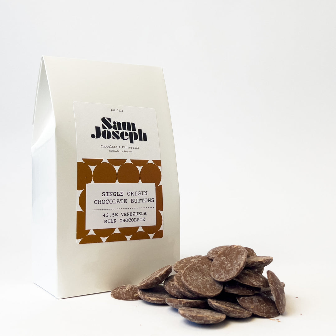 43% Venezuela milk chocolate buttons