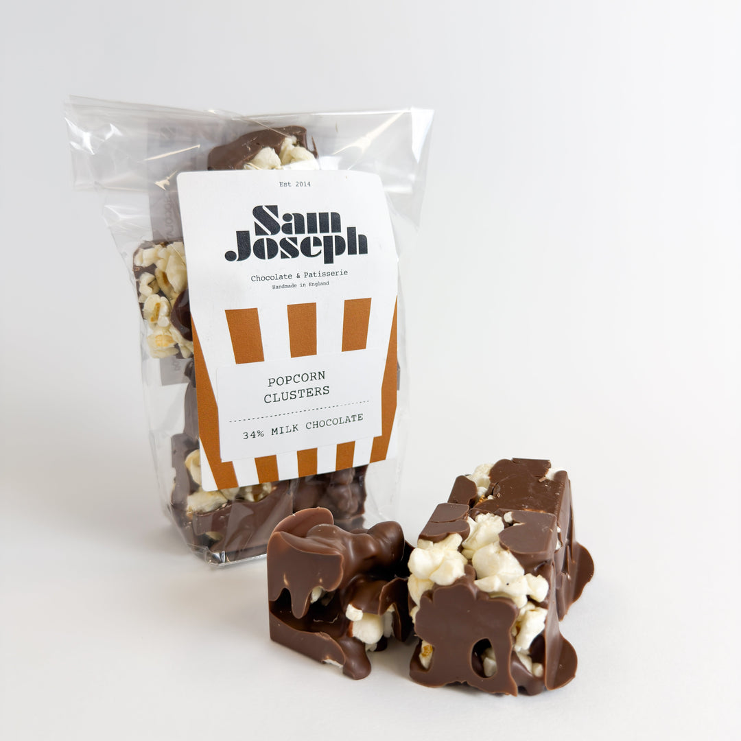 Milk chocolate popcorn clusters