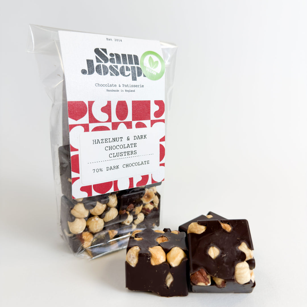 Hazelnut & dark chocolate clusters