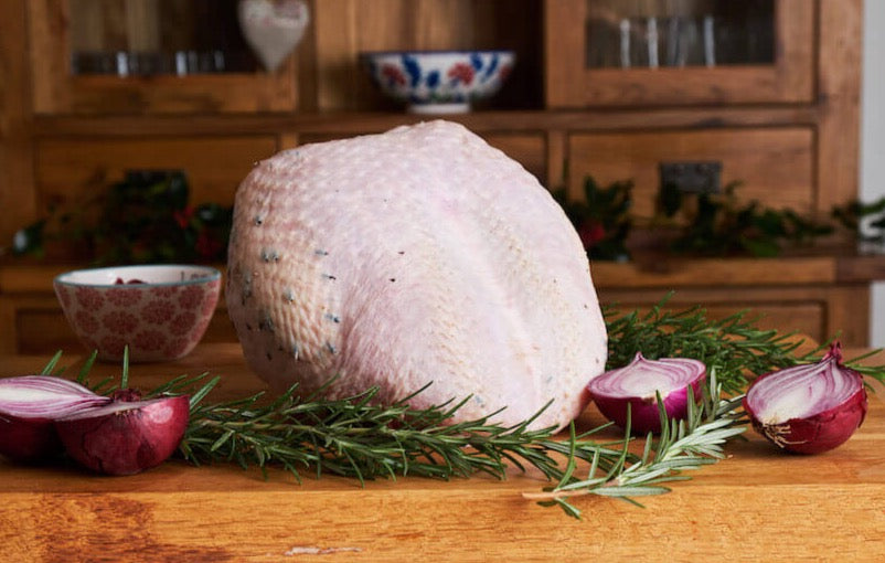 Free range turkey crown, oven-ready, from John Howe