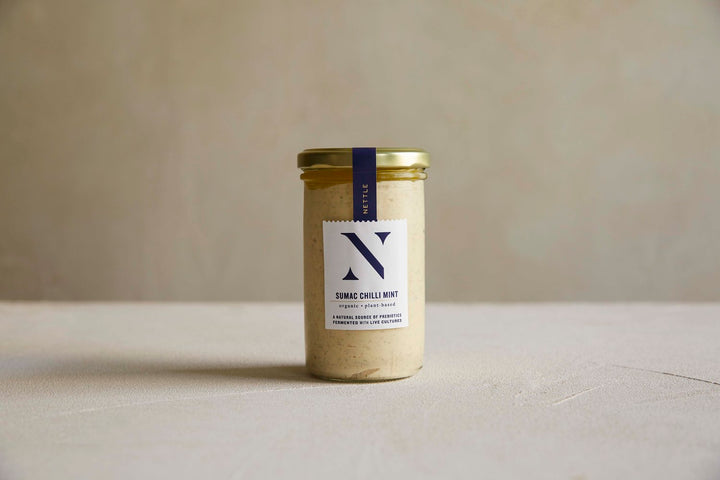 Nettle Dipping Assortment (Mushroom Truffle Pate, Sumac Chilli Mint & Preserved Lemon Dill)