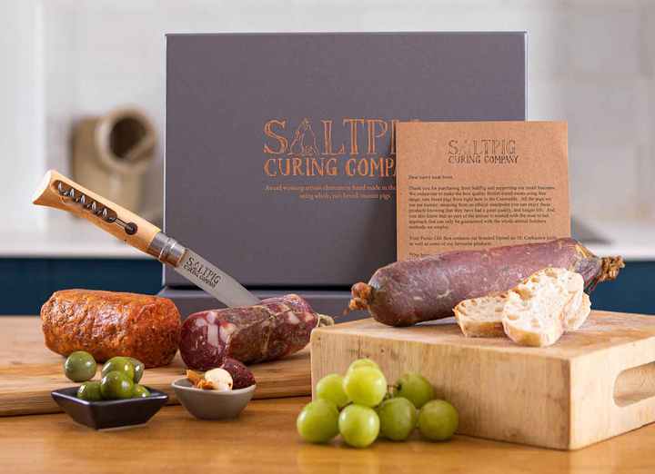 SaltPig Cotswold Picnic Charcuterie Gift Box with Corkscrew Knife