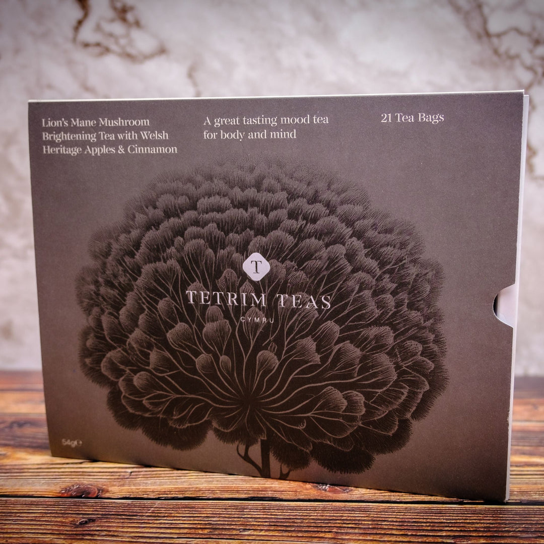 30-day Lion's Mane Mushroom Brightening Tea with Welsh Heritage Apple & Cinnamon - Box of 30