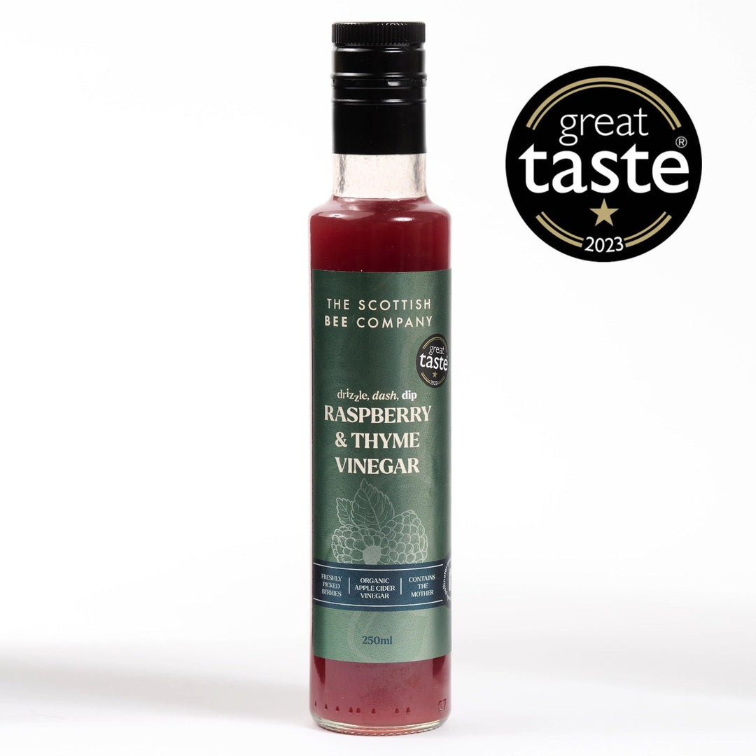 Apple Cider Vinegar Infused with Raspberries and Thyme